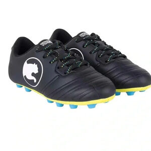 Puma pro cat speed force cleat big kid 4 black white blue soccer shoes cleats